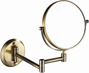 Makeup Mirror, 10X Magnification Double Sided Cosmetic Vanity Mirror Folding Round Shape Bathroom Mirror (Color : Green Bronze, Size : 8inch)