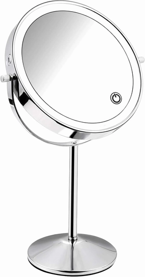 Makeup Mirror Double-Sided 1X 7X Magnified Vanity Mirror with LED Light USB Rechargeable Touch Screen 3 Colors Brightness Adjustable 360° Rotation for Dressing Table, Bathroom, Bedroom