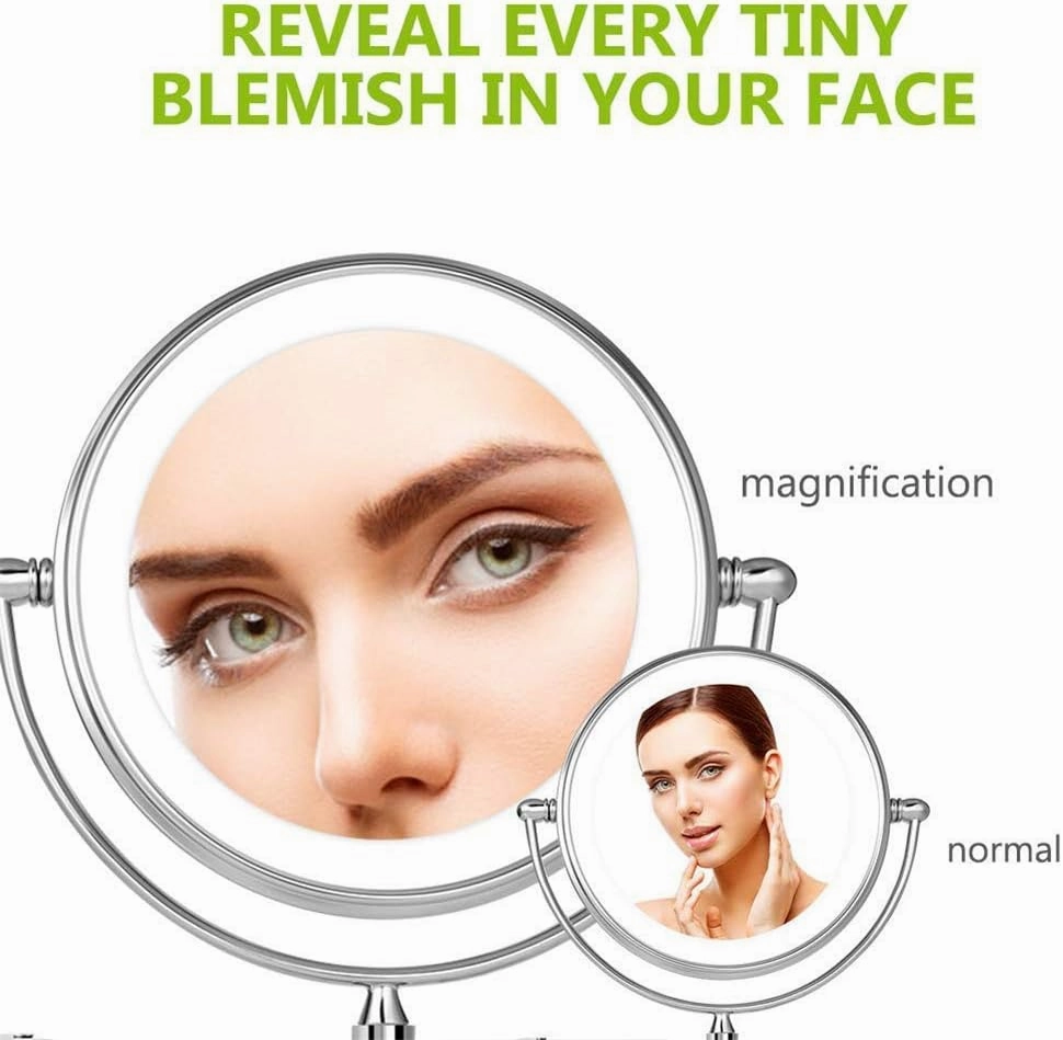 Makeup Mirror Double Sided 3X Magnification Extendable Bathroom Mirror Swivel Folding Round Shape Cosmeticty Mirror