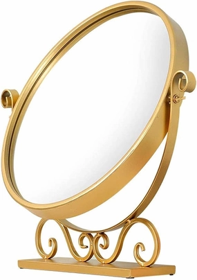 Makeup Mirror Mirror, Bathroom, Wall-Mounted, Dressing Table,Nordic Simple Vanity Mirror Modern Dressing Table Mirror Hair Salon Desktop Round Mirror Mini Bedroom mirro