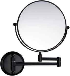 Makeup Mirror, Swivel Extendable Folding Bathroom Mirror Double Sided 10X Magnification Round Shape Cosmetic Vanity Mirror