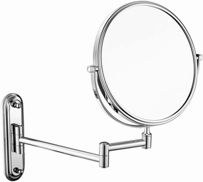 Makeup Mirror Vanity Mirror Bathroom Wall Mounted with Magnification Double-Sided Magnifying 360° Free Rotating Extendable Cosmetic Mirror (Color : 7X)