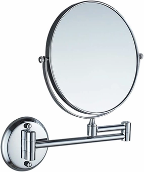 Makeup Vanity Mirror,Two-Sided Wall Mounted Beauty Mirror 3X Magnification Bathroom Mirror 360°Swivel Extendable Cosmetic Mirror,Silver (Color : Silver, Size : 8inch)