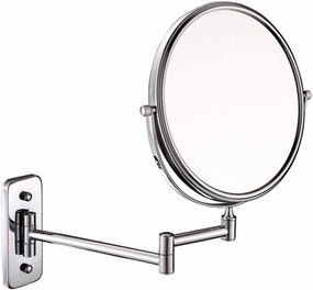 Makeup Vanity Mirror,Two-Sided Wall Mounted Beauty Mirror Multiple Magnification Bathroom Mirror 360°Swivel Extendable Cosmetic Mirror,5X (Color : 7X, Size : 6inch Silver)