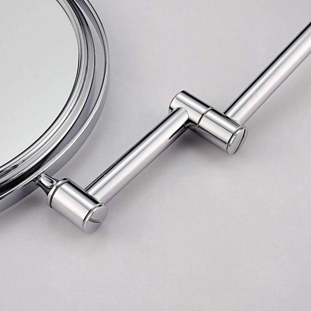 Makeup Vanity Mirror,Two-Sided Wall Mounted Beauty Mirror Multiple Magnification Bathroom Mirror 360°Swivel Extendable Cosmetic Mirror 6inch,Silver(7X)
