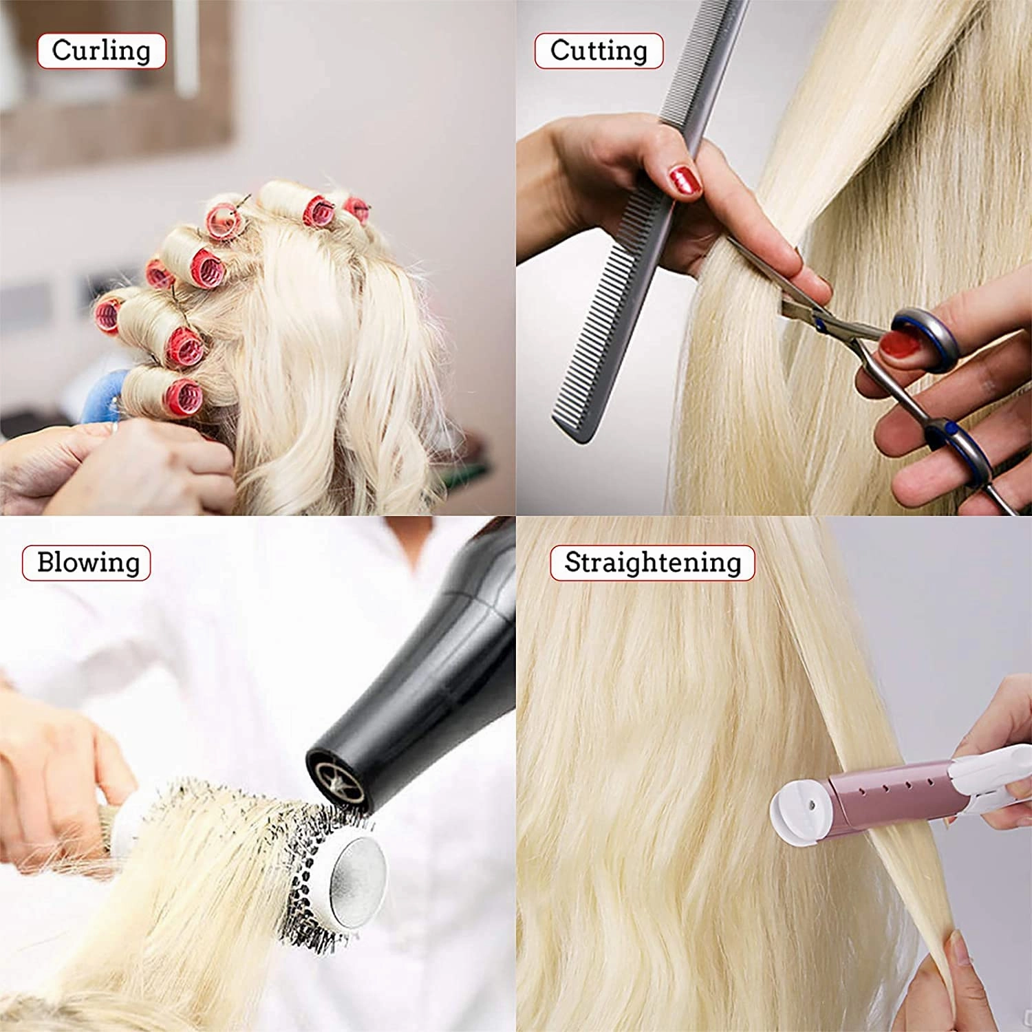 Mannequin Head with 80% Real Hair, TopDirect 24" Blonde Hair Styling Hairdressing Cosmetology Mannequin Manikin Training Practice Head with Clamp and Tools