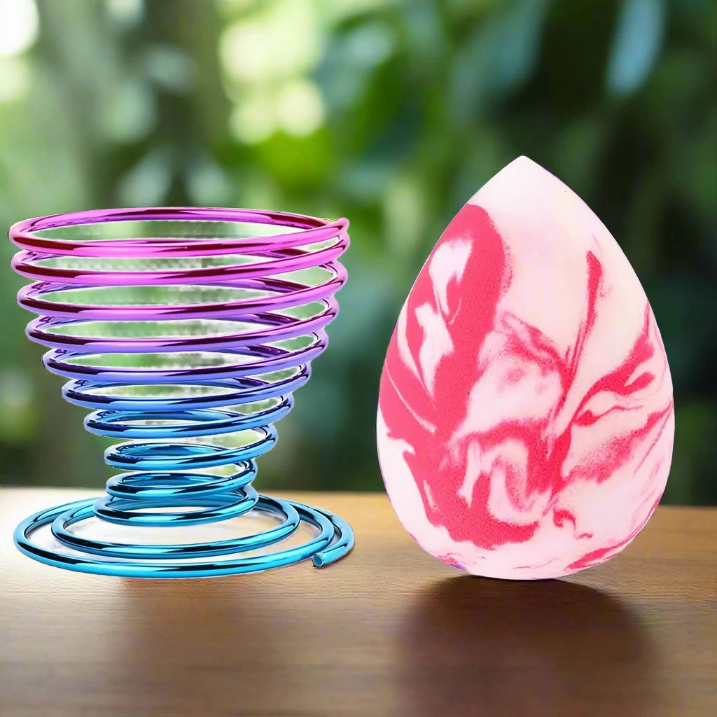 Marbling Water-Drop Shape Makeup Sponge for Flawless Foundation, Concealer & Blush Application