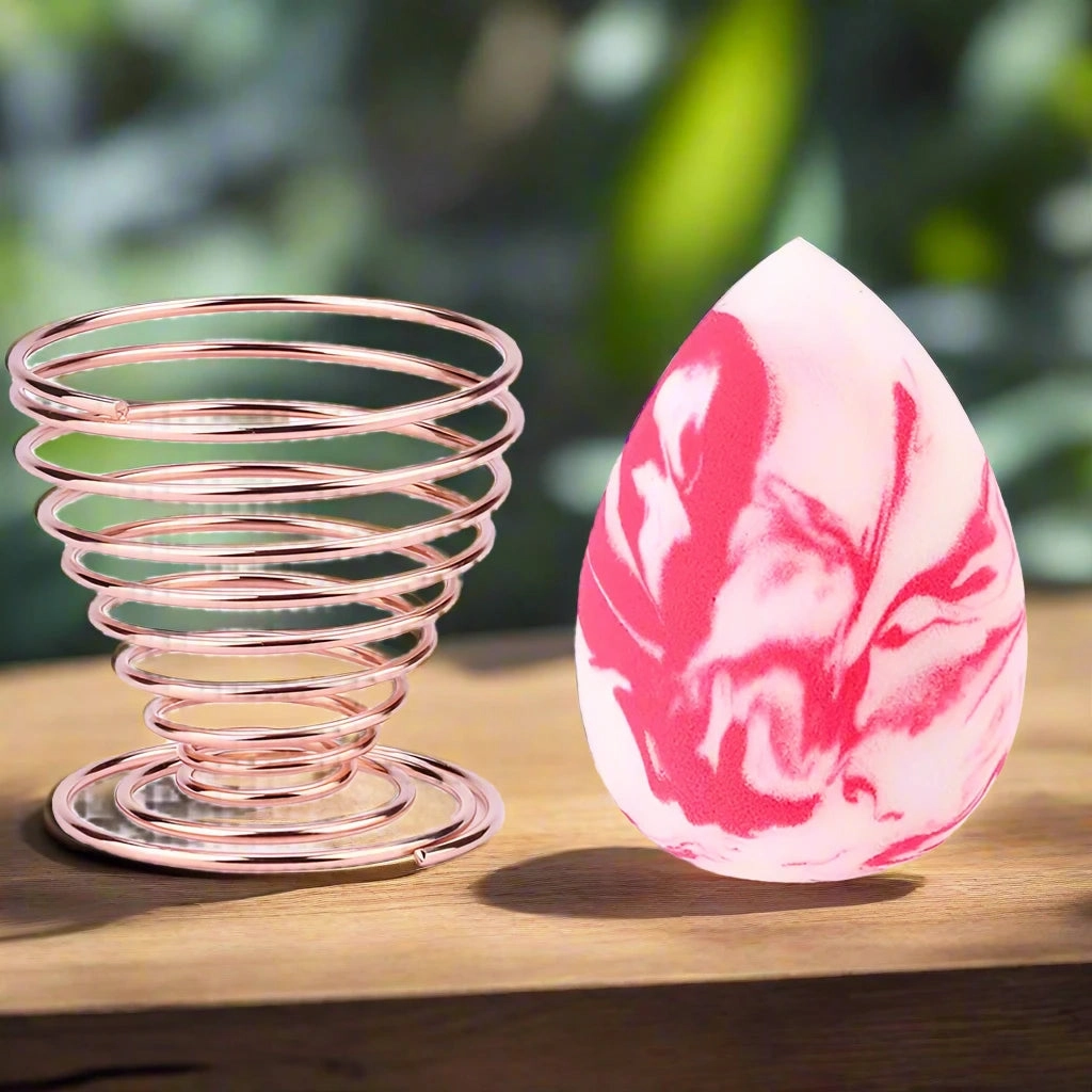 Marbling Water-Drop Shape Makeup Sponge for Flawless Foundation, Concealer & Blush Application
