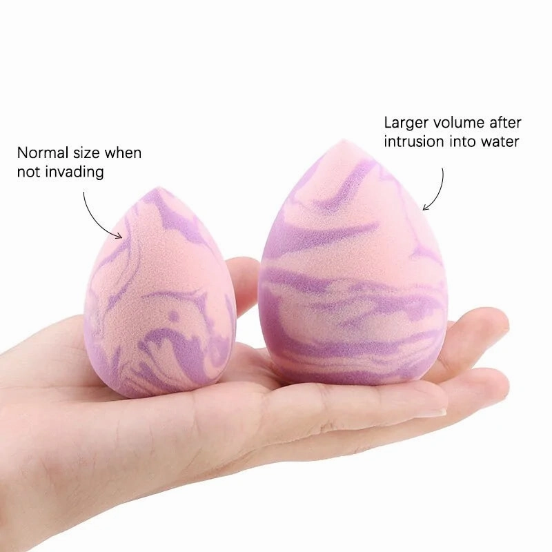 Marbling Water-Drop Shape Makeup Sponge for Flawless Foundation, Concealer & Blush Application