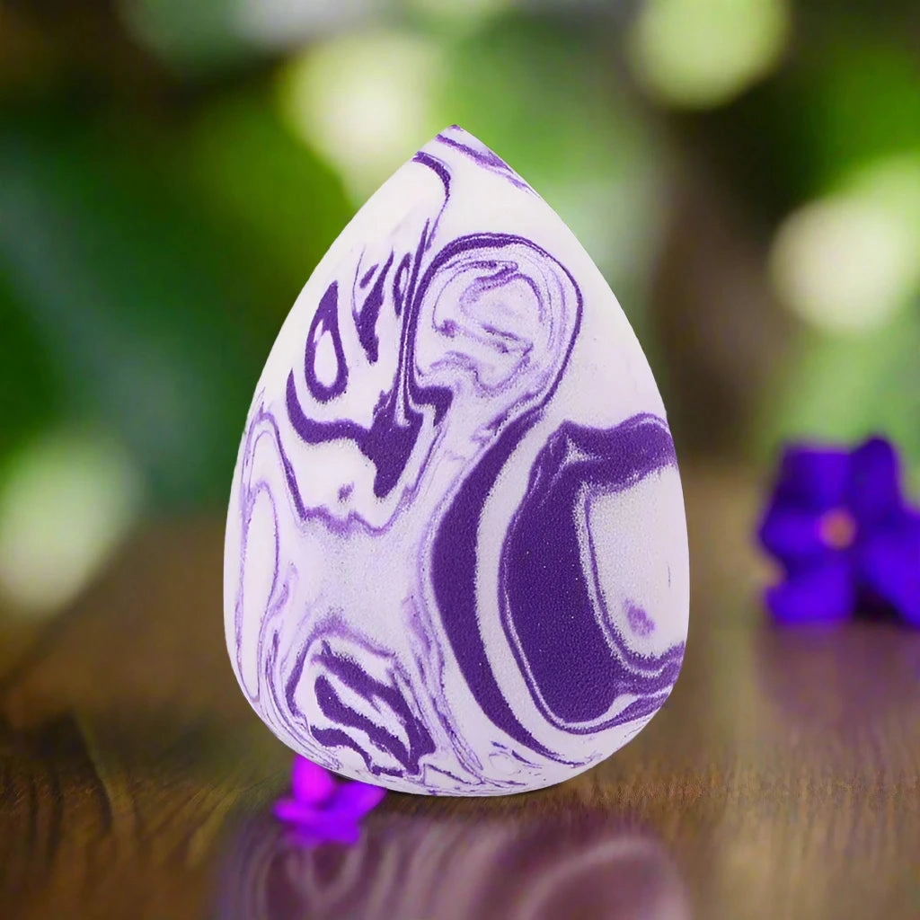 Marbling Water-Drop Shape Makeup Sponge for Flawless Foundation, Concealer & Blush Application
