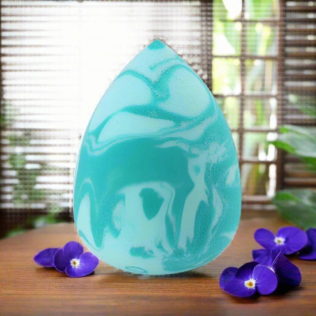 Marbling Water-Drop Shape Makeup Sponge for Flawless Foundation, Concealer & Blush Application