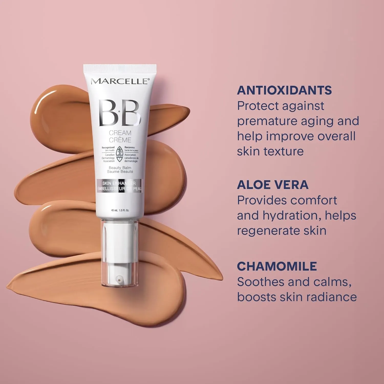 Marcelle BB Cream Beauty Balm - Fair Tinted Moisturizer, Lightweight Hydration, Hypoallergenic, Non-Comedogenic, Fragrance & Oil-Free, Cruelty-Free, 45mL