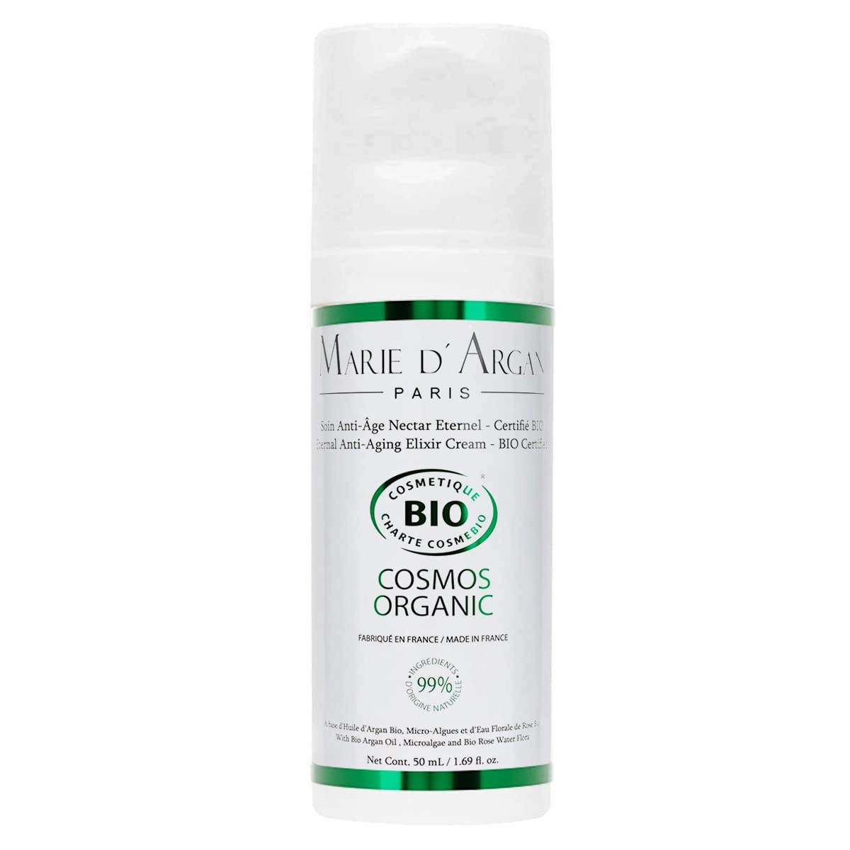 MARIE D'ARGAN Eternal Anti-Aging Elixir Day Cream 50 ml Organic, Vegan, Anti-wrinkle, Moisturizes, Regenerates, Dry skin, Mature skin