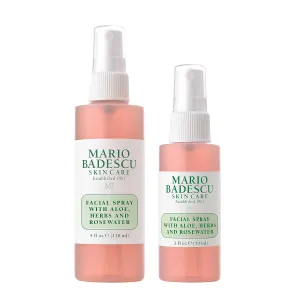 Mario Badescu Facial Spray with Aloe, Herbs and Rose Water for All Skin Types, Face Mist that Hydrates, Rejuvenates & Clarifies