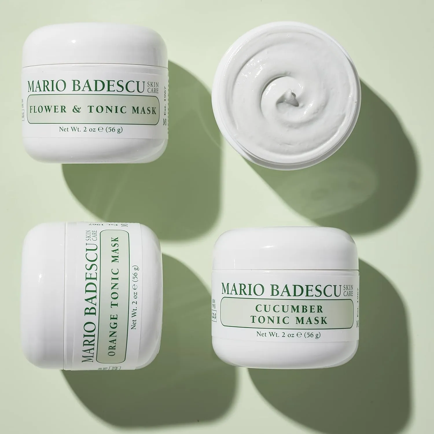 Mario Badescu Mask 2 Oz - Healing and Soothing, Cucumber Tonic, Enzyme Revitalizing, and Rose Hip Face Mask Skin Care - Facial Masks for Women and Men