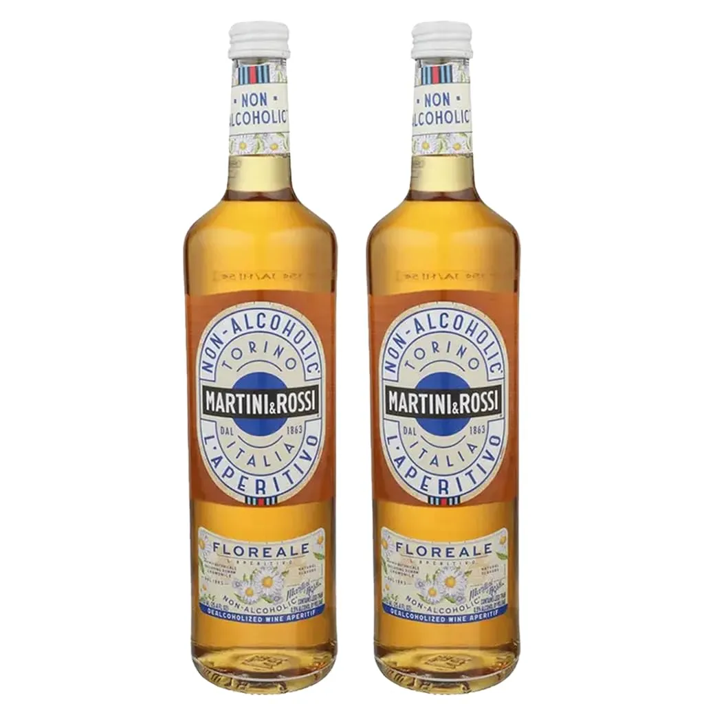 Martini & Rossi Floreale Non-Alcoholic Aperitivo Alcohol Free Drink Herbal Aperitif Made in Italy | 2 PACK