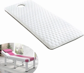 Massage Table Cushion Topper Memory Foam,Lash Bed Mattress Pad,Non-Slip Spa Bed Padding,with Breathe Hole&Elastic Bands,Square/Round/Trapezoidal Head,3/4/5/6cm Thick,3cm/1.2in,S 70x185cm
