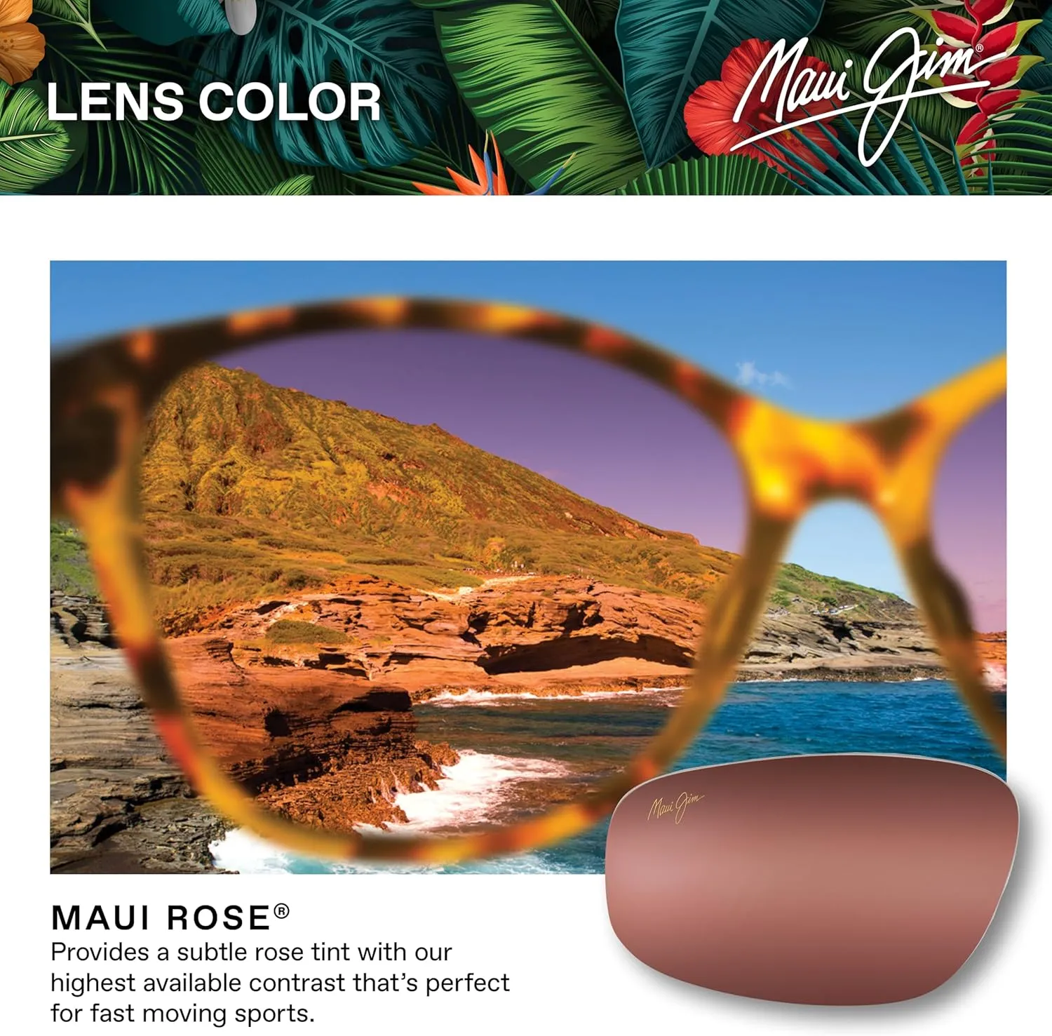 Maui Jim Women's Lychee Polarized Cat Eye Sunglasses