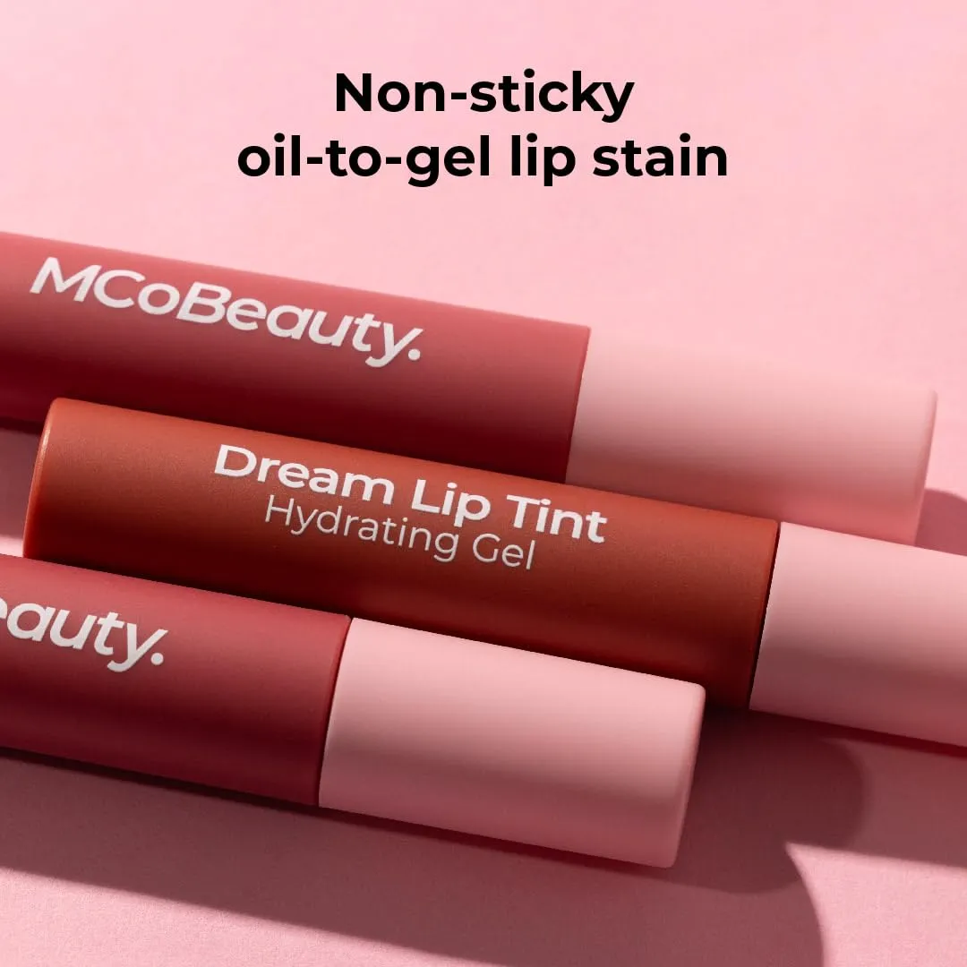 MCoBeauty Dream Lip Tint Hydrating Gel - Soft Peach, Long-Lasting, Semi-Matte, Vegan, Cruelty Free Cosmetics
