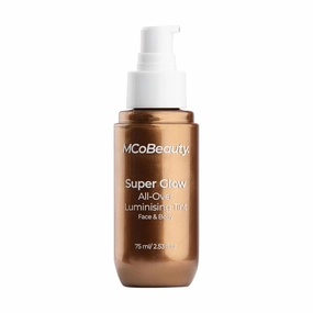 MCoBeauty Super Glow All-Over Luminising Tint - Bronze Skin Enhancer with Subtle Shimmer, Vegan, Cruelty Free Cosmetics