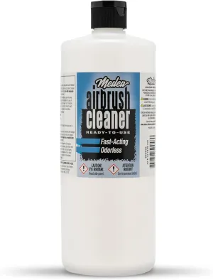 Medea Airbrush Cleaner 32 oz – Ready-to-Use Solution for Airbrushes, Paint Brushes & Artist Tools – for Acrylic, Oil & Water-Based Paints, Inks, Dyes, Watercolors and Gouache. Deep Cleans & Flushes