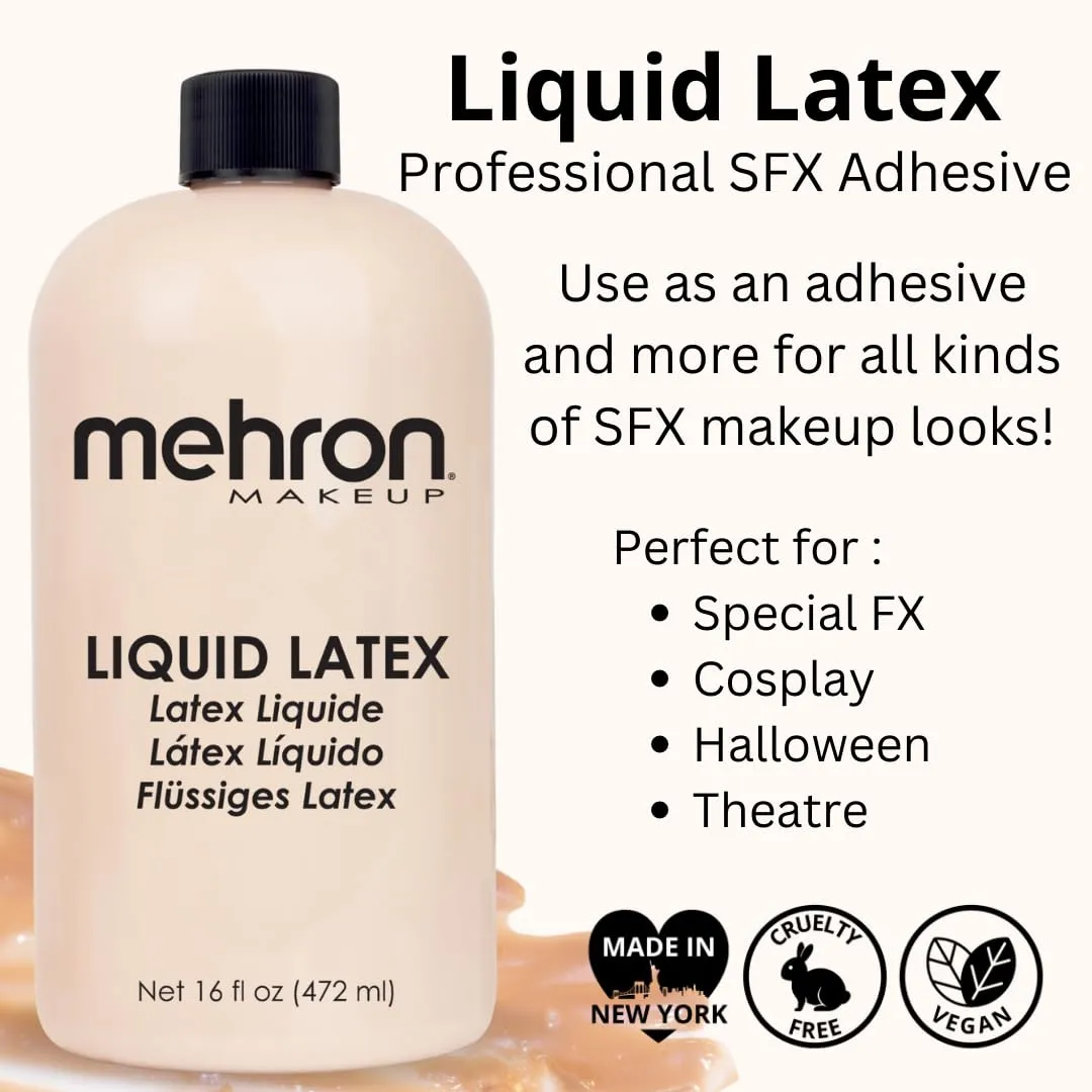 Mehron Makeup Liquid Latex (16 oz) (Light Flesh)