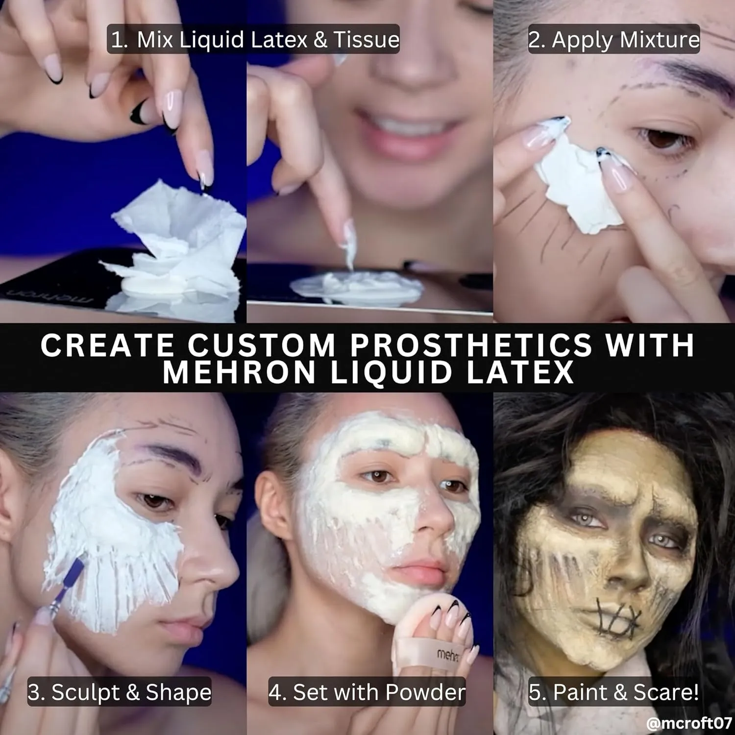 Mehron Makeup Liquid Latex | SFX | Halloween Latex Makeup | Glue for Skin | Prosthetic Glue 4.5 fl oz (133 ml) (Clear)