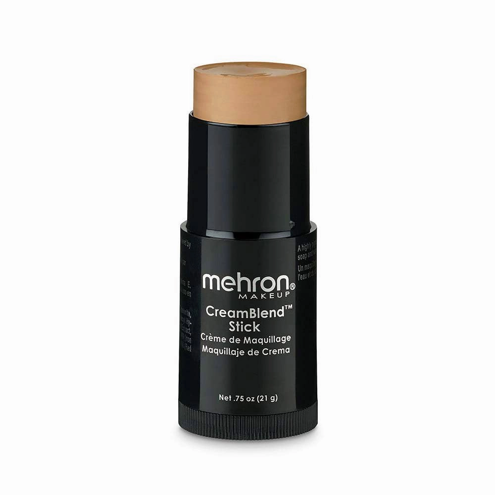 Mehron Makeup CreamBlend Stick | Face Paint, Body Paint, & Foundation Cream Makeup | Body Paint Stick Perfect for Halloween .75 oz (21 g) (Medium 0)