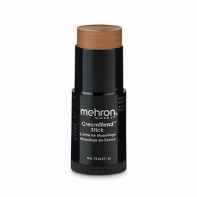 Mehron Makeup CreamBlend Stick | Face Paint, Body Paint, & Foundation Cream Makeup | Body Paint Stick Perfect for Halloween Makeup .75 oz (21 g) (Medium Dark 2)