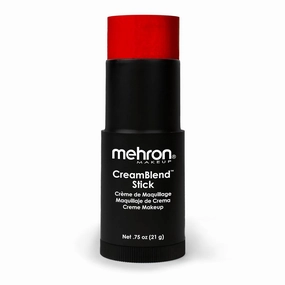 Mehron Makeup CreamBlend Stick | Face Paint, Body Paint, & Foundation Cream Makeup | Perfect for Halloween .75 oz (21 g) (Red)