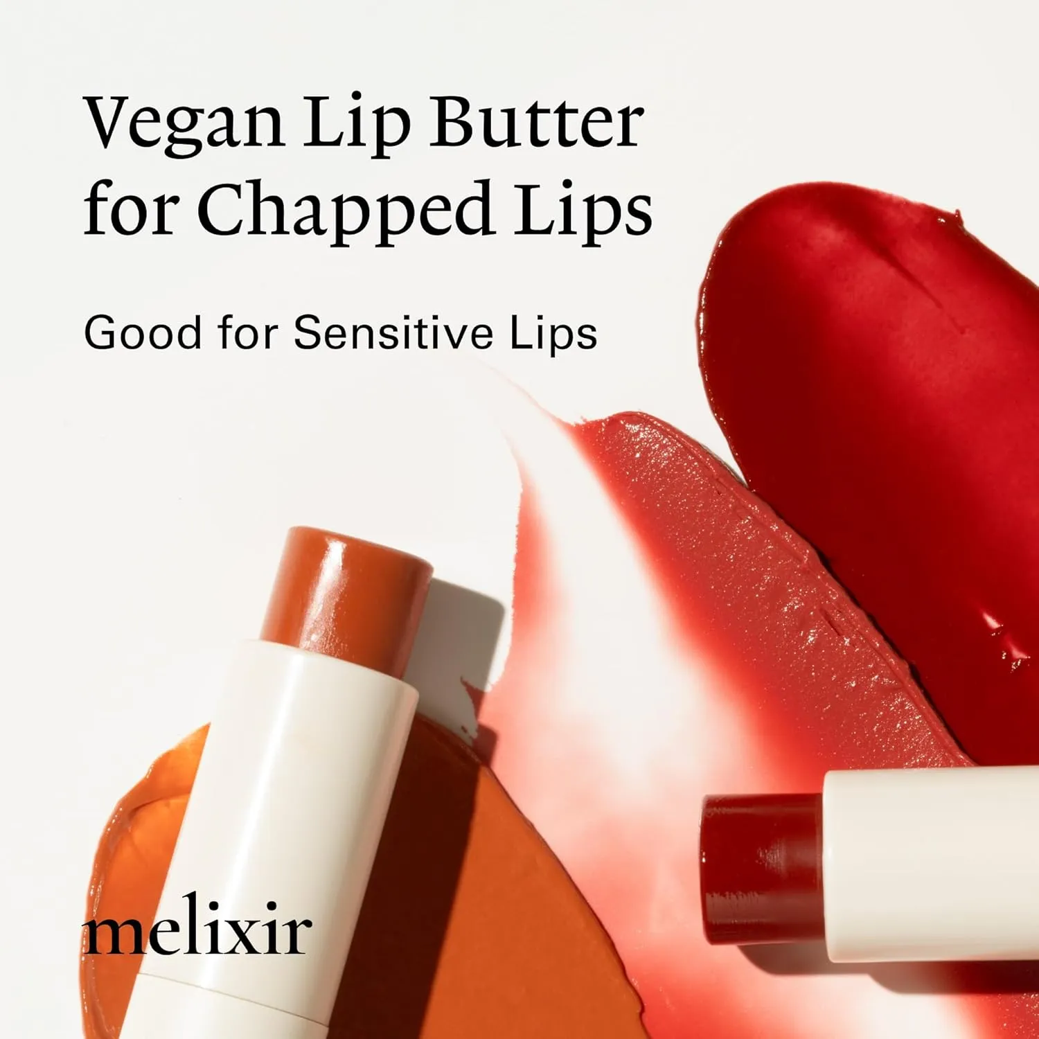 Melixir Vegan Lip Butter #02 Nude Crumble(Tinted) ( 11 more colors), Bee Free, Petrolatum Free, Deep Nourishing Plant-Based Vegan Chapstick, Lip Balm for Dry, Cracked and Chapped Lips