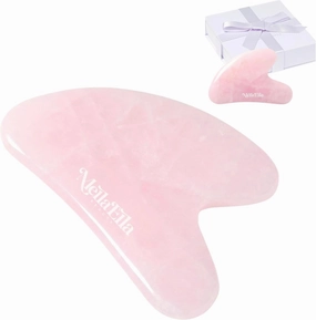 MELLA ELLA BEAUTY- Rose Quartz Gua Sha - Premium Quality Facial Sculpting Tool - Lymphatic Drainage - Anti-Aging - Slimming & Firming - Skincare Tool - Giftable