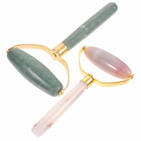 MERRYHAPY 2pcs Jade Roller Tool Facial Massage Scrapers for Neck Face for Relaxation Moisture for Use