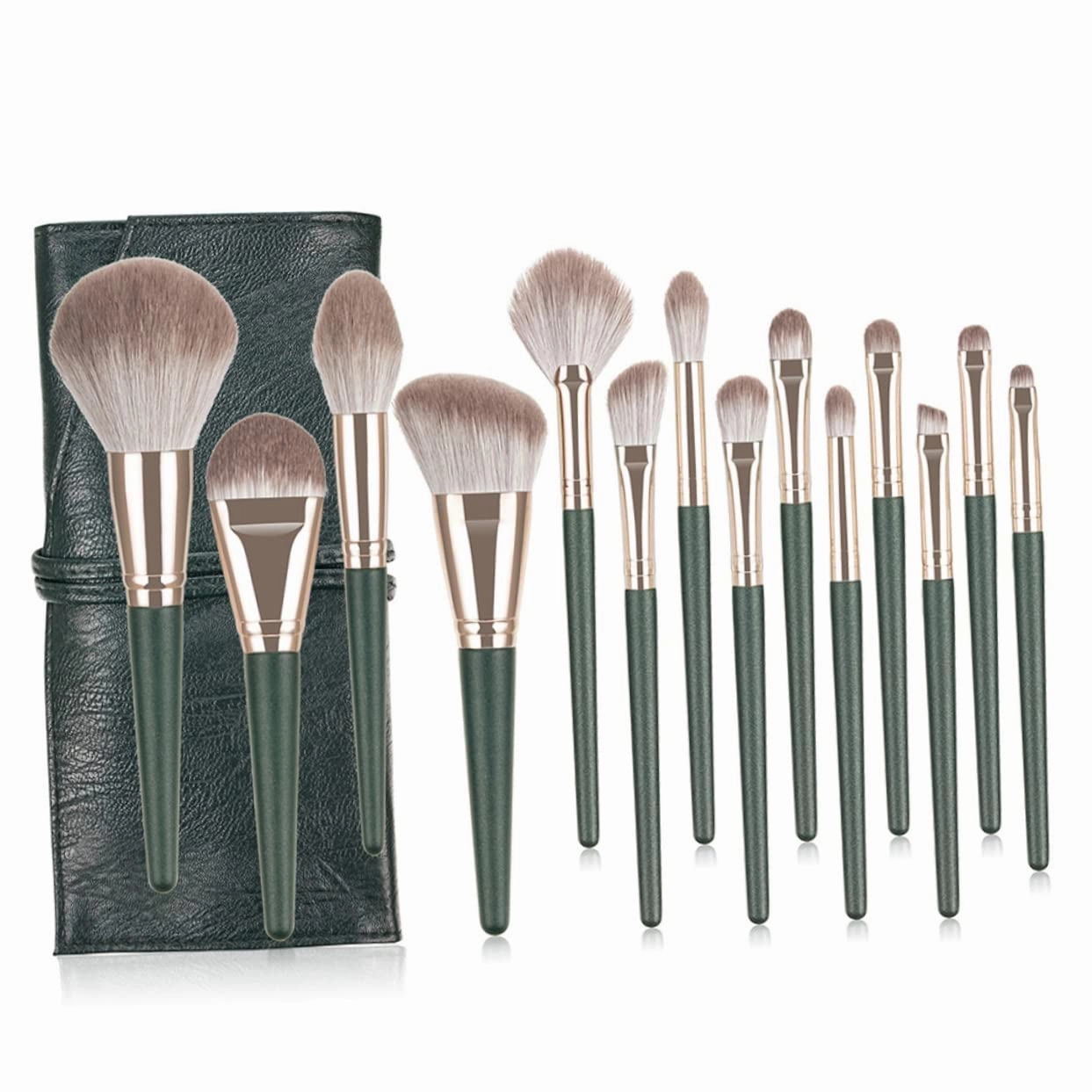 MERRYHAPY -one Makeup Brush Set 14pcs Kit for Women with Brush Holder Storage Case