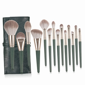 MERRYHAPY -one Makeup Brush Set 14pcs Kit for Women with Brush Holder Storage Case