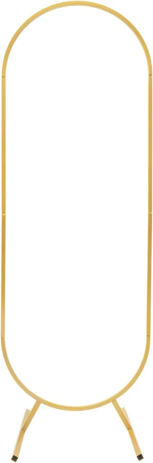 Metal Backdrop Frame, 5.58ft Wedding Arch Stand, Oval Shape, for Photo Booth, Party, Birthday, & Wedding Decor, Easy to Assemble