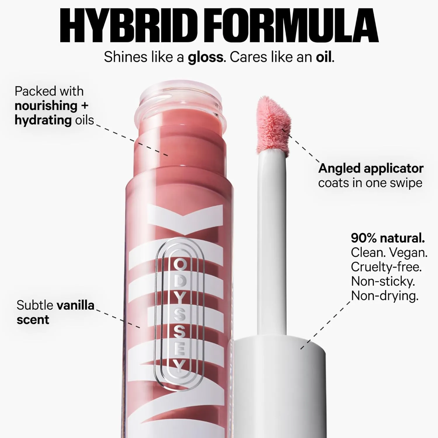 Milk Makeup Odyssey Lip Oil Gloss - For Fuller and Glossy Lips - Long Lasting Moisture - Semi-Sheer Color - Vegan Cruelty Free
