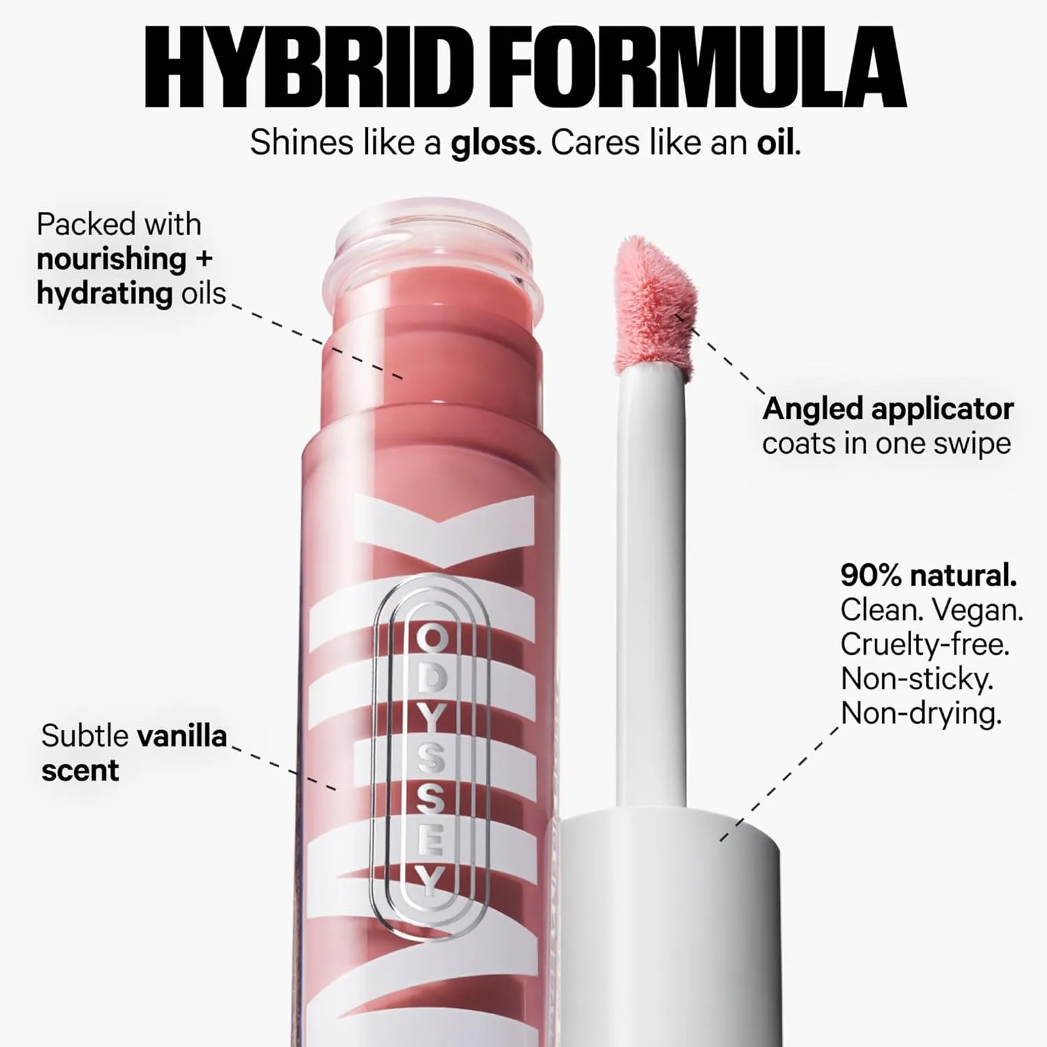 Milk Makeup Odyssey Lip Oil Gloss - For Fuller and Glossy Lips - Long Lasting Moisture - Semi-Sheer Color - Vegan Cruelty Free