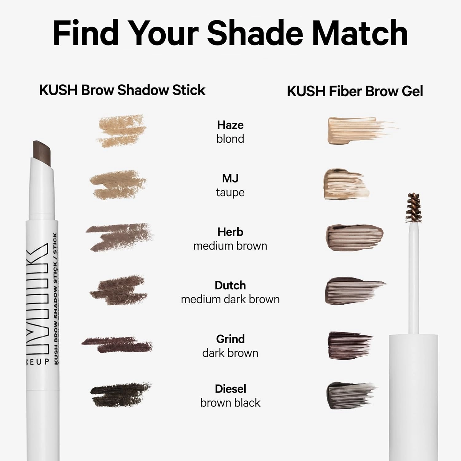 Milk Makeup KUSH Fiber Brow Gel - Thickening Brow Gel - Soft, Flexible Hold - Vegan, Cruelty Free