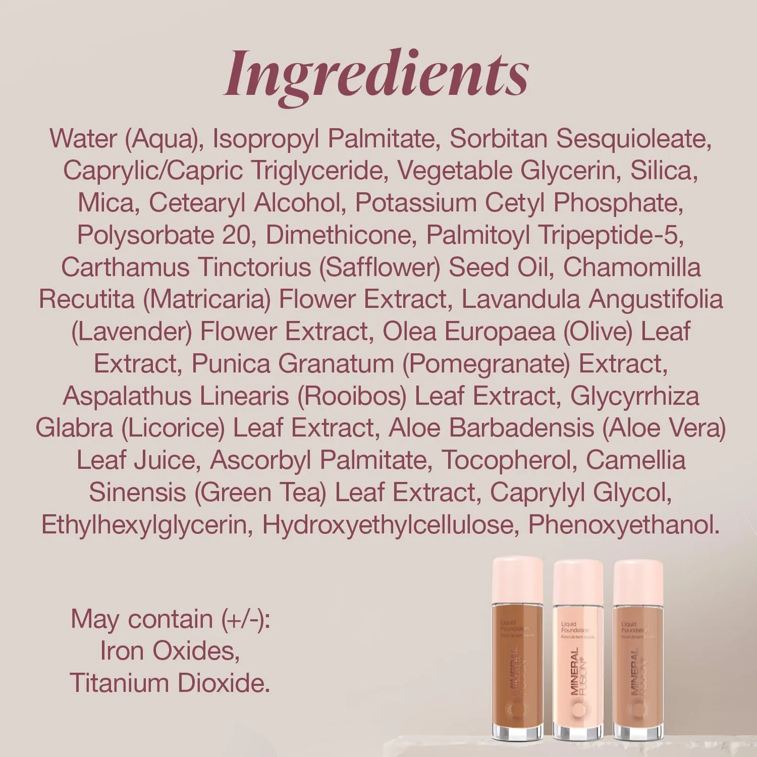 Mineral Fusion Full Coverage Foundation, Liquid Foundation - Olive 4- Med to Tan Complexion w/Olive/Green Undertones, Lightweight Matte Finish, Up to 12 Hr Hydration, Hypoallergenic & Vegan, 1 fl. oz