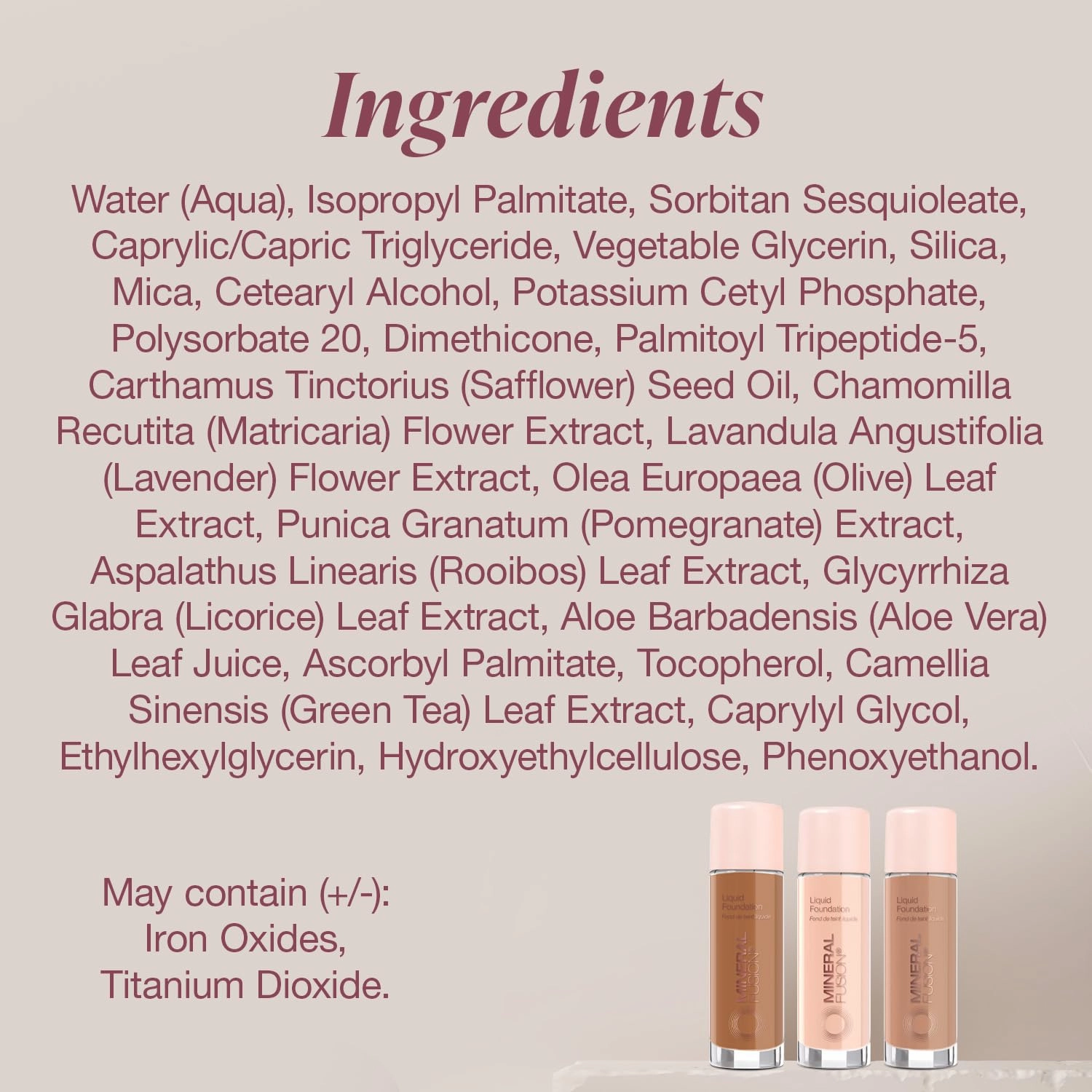 Mineral Fusion Full Coverage Foundation, Liquid Foundation - Warm 7- Dark to Tan Complexion w/Orange Undertones, Lightweight Matte Finish, Up to 12 Hr Hydration, Hypoallergenic & Vegan, 1 fl. oz