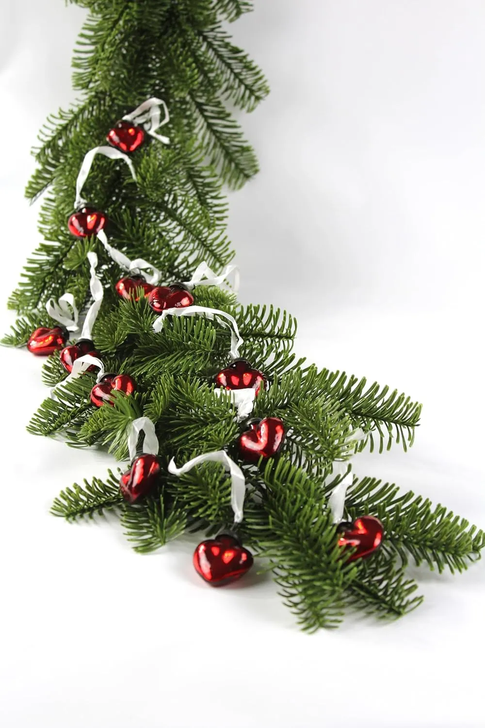 Mini Mercury Glass Ornaments - Sets of 12 Ornaments - Size 1.5 inches (red Heart Shape)