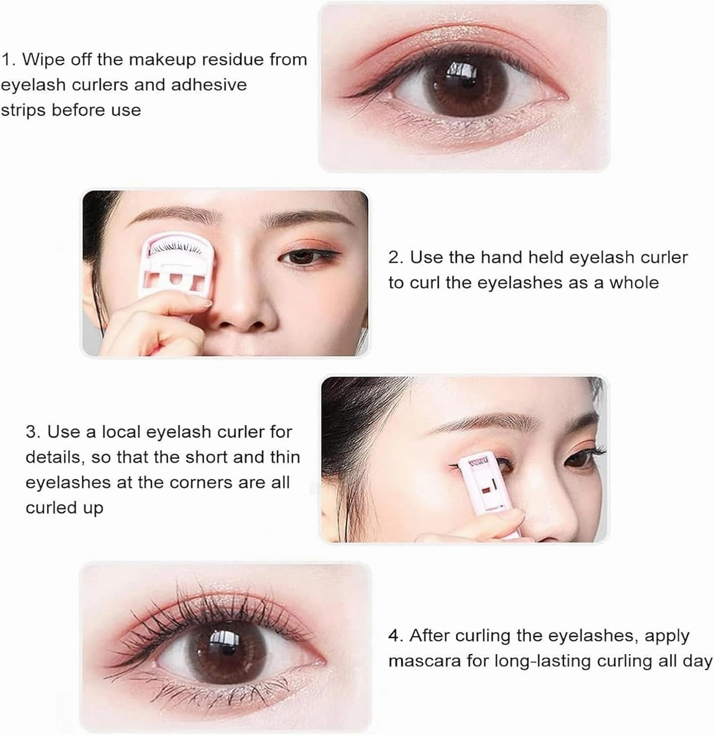 Mini Partial Plastic Eyelash Curler, Portable Travel Eyelash Curler, Wide-Angle Long-Lasting Partial Professional mini Eyelashes, Suitable for All Eye Shapes, Professional Travel Makeup Tools