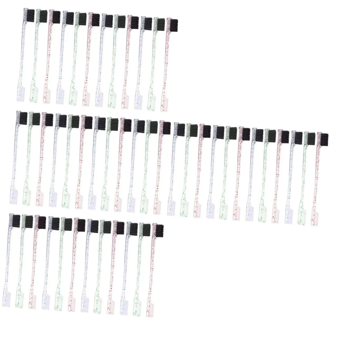 Mipcase 4sets Dual Tip Eyebrow Brush Set Eyebrow Shaper Tool Brow Lamination Brush Makeup Tool 12pcs*4