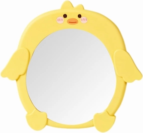 Mipcase Table Mirrors Mirror Table Girl Mirror Makeup Silver Mirror Desk Mirror Make up Mirror for Vanity mask Wallet Girl Little Yellow Duck Hanging Mirror Portable