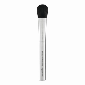 Mirabella Contouring Blush Brush, Premium Professional Makeup Brush Collection, Cruelty-Free Synthetic Bristle Brush with Hand-Sculpted Brushed Aluminum Handle, Luxury Blending Brush for Makeup