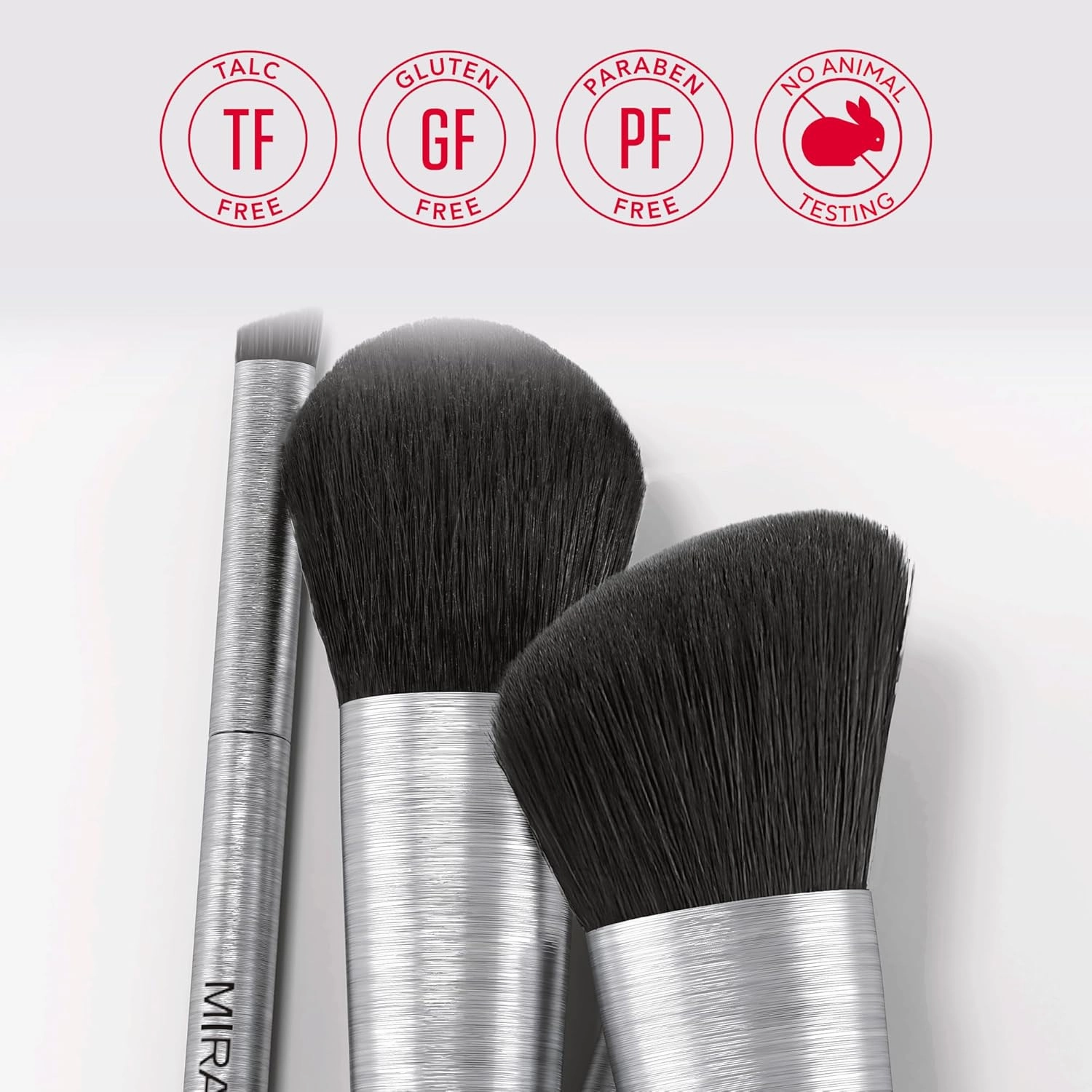 Mirabella Contouring Blush Brush, Premium Professional Makeup Brush Collection, Cruelty-Free Synthetic Bristle Brush with Hand-Sculpted Brushed Aluminum Handle, Luxury Blending Brush for Makeup