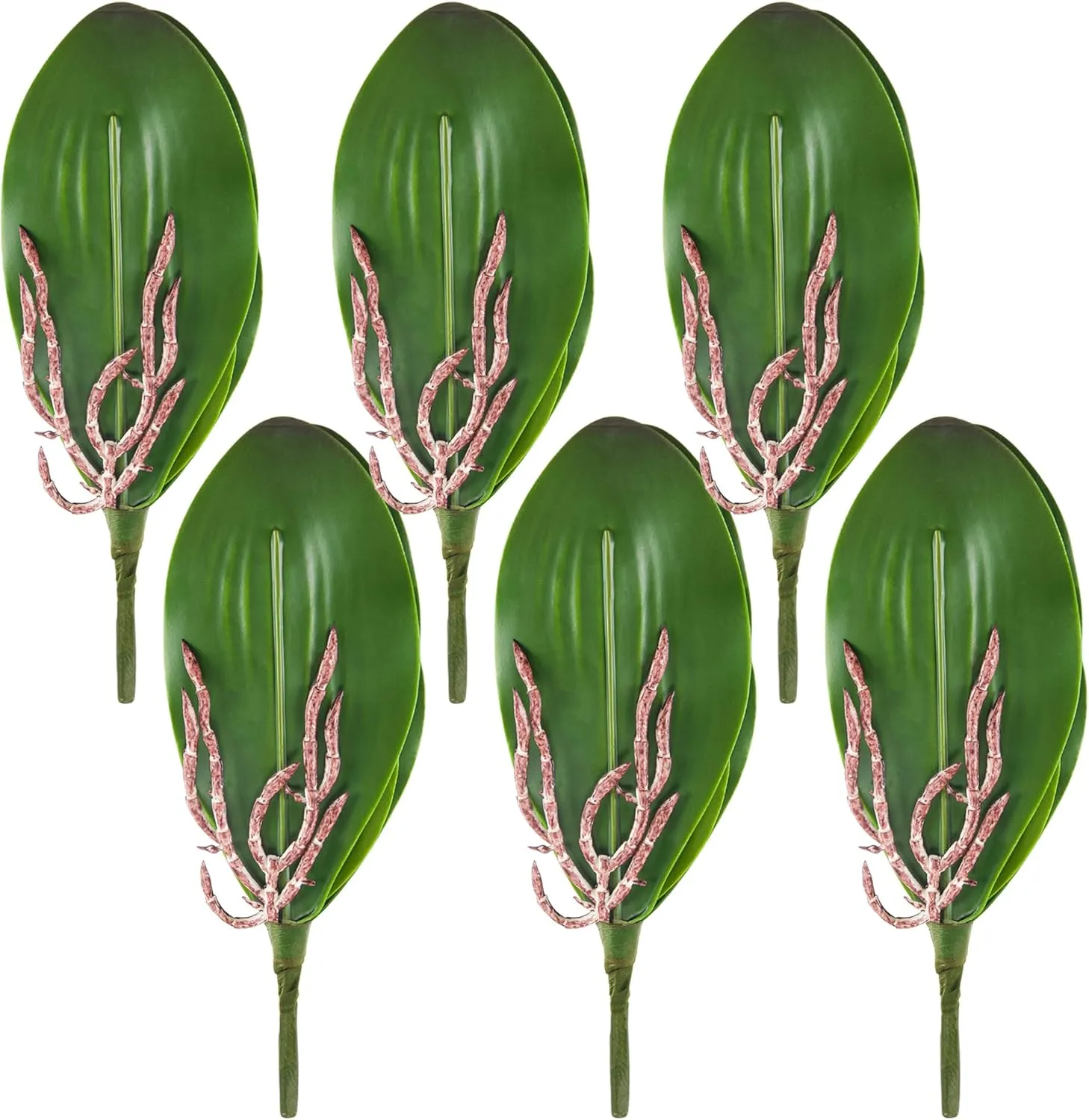 Miracliy Phalaenopsis Orchid Leaves Real Latex Touch Plants Arrangement
