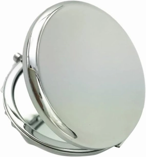 Mirror Portable Solid Color Metal Round Case Double-Side Pop-Up Pocket Makeup Mirror