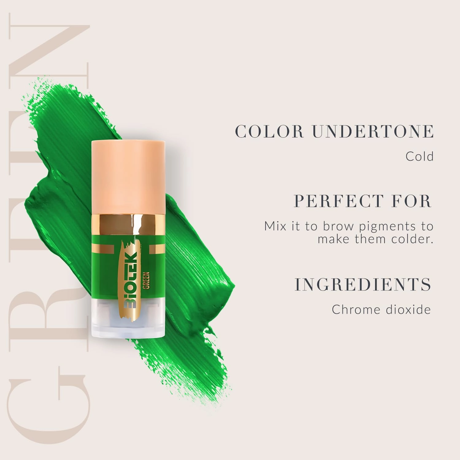 Mixing Corrector Pigment for Permanent Makeup - Made in Italy - Green 0,24 fl.oz.